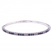 Sapphire and Diamond Flex Bangle Bracelet