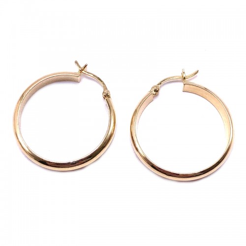 Polished Gold Hoop Earrings