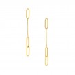Paper Clip Long Dangle  Earrings