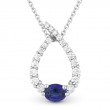 Blue Sapphire & Diamond Necklace