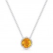 Citrine and Diamond Pendant