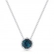 London Blue Topaz and Diamond Pendant