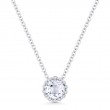 White Topaz & Diamond Pendant