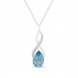 Swiss Topaz & Diamond Pendant