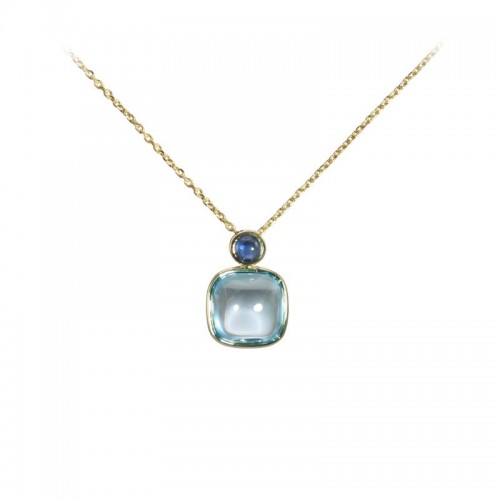 Sky Blue Topaz & Sapphire Pendant by Olivia B