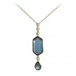 Blue Topaz-London Hexagon and Pendant by Olivia B