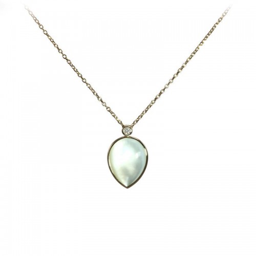 Mother of Pearl Pear Shaped Pendant by Olivia B