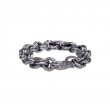 Heavy Double Ring Hammered Pictish Bracelet by Keith Jack