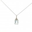 Aquamarine and Diamond Pendant