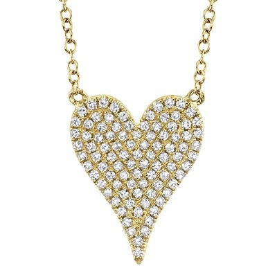Diamond Pave Heart Necklace