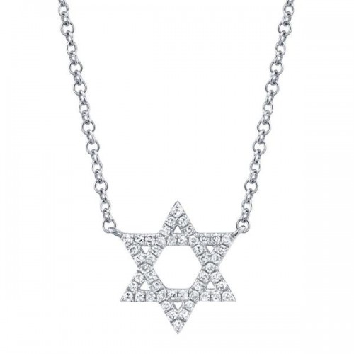 Diamond Star of David Necklace