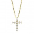 Diamond Baguette Cross Necklace