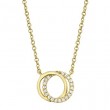 Circle Double  Diamond Neckace