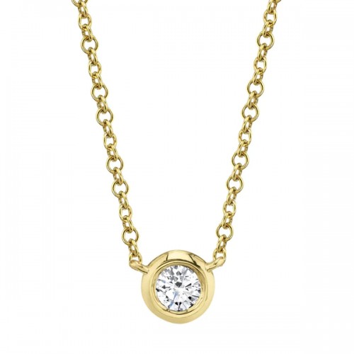 Diamond Bezel Necklace