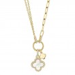 Mother Of Pearl & Diamond Necklace