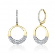 Diamond Circle Earrings