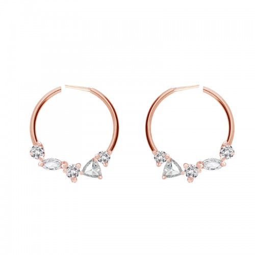 VIVAAN Multi Diamond Earrings