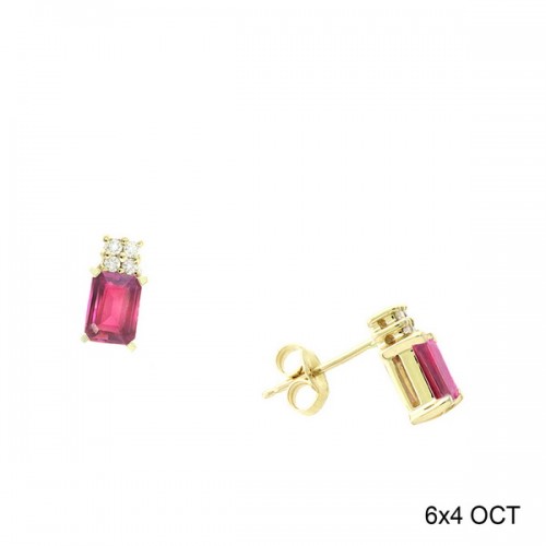 Tourmaline/ Diamond Earrings