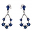 Sapphire Diamond Dangle Earrings