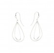 Small Pear Wires Sterling Silver Earrings