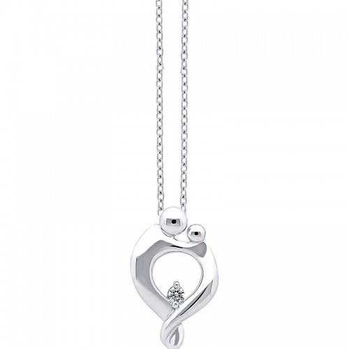 Mother and Child Sterling Silver Pendant