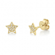 Diamond Star Stud Earrings