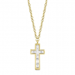 Diamond Baguette Cross Necklace