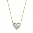 Mother of Pearl  Heart Necklace