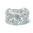 Wide Floral Diamond Band