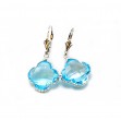 Blue Topaz Sterling Silver Dangle Earrings