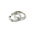 Sterling Silver Hoop Earring with Diamond Accents
