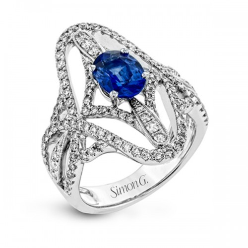 Simon G. Sapphire & Diamond Ring