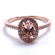 Ladies Morganite & Diamond Ring