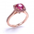 Ladies Padparadscha Sapphire & Diamond Engagement Ring