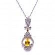 Yellow Sapphire & Diamond Pendant