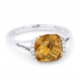 Ladies Citrine & Diamond Ring