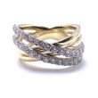 Diamond Criss-Cross Fashion Ring