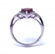 Ladies Garnet & Diamond Ring