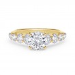 De Beers Forevermark Icon™ Setting Round Engagement Ring with Graduated Diamond Band