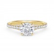 De Beers Forevermark Icon™ Setting Round Engagement Ring with Diamond Band