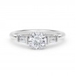 De Beers Forevermark Accent© Engagement Ring with Tapered Baguette Sides