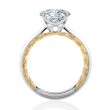 A.JAFFE Quilted Oval Engagement Semi Mount