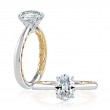 A.JAFFE Quilted Oval Engagement Semi Mount