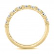 A.JAFFE Alternating Bezel Set Diamond Stackable Ring