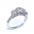 L'Amour Oval Crisscut Three Diamond Engagement Ring