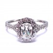 L'Amour Oval Crisscut Diamond Engagement Ring