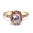 Oval Crisscut Diamond Engagement Ring