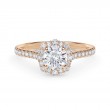 De Beers Forevermark Center of My Universe Round Halo Engagement Ring with Diamond Band