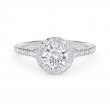 De Beers Forevermark Center of My UniverseÂ® Round Halo Engagement Ring with Diamond Band