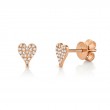 SHY Creation Diamond Pave Heart Earrings
